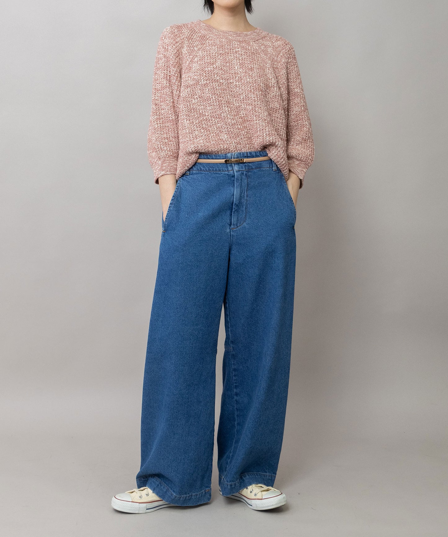 11ozオープンエンドデニム バレルパンツ