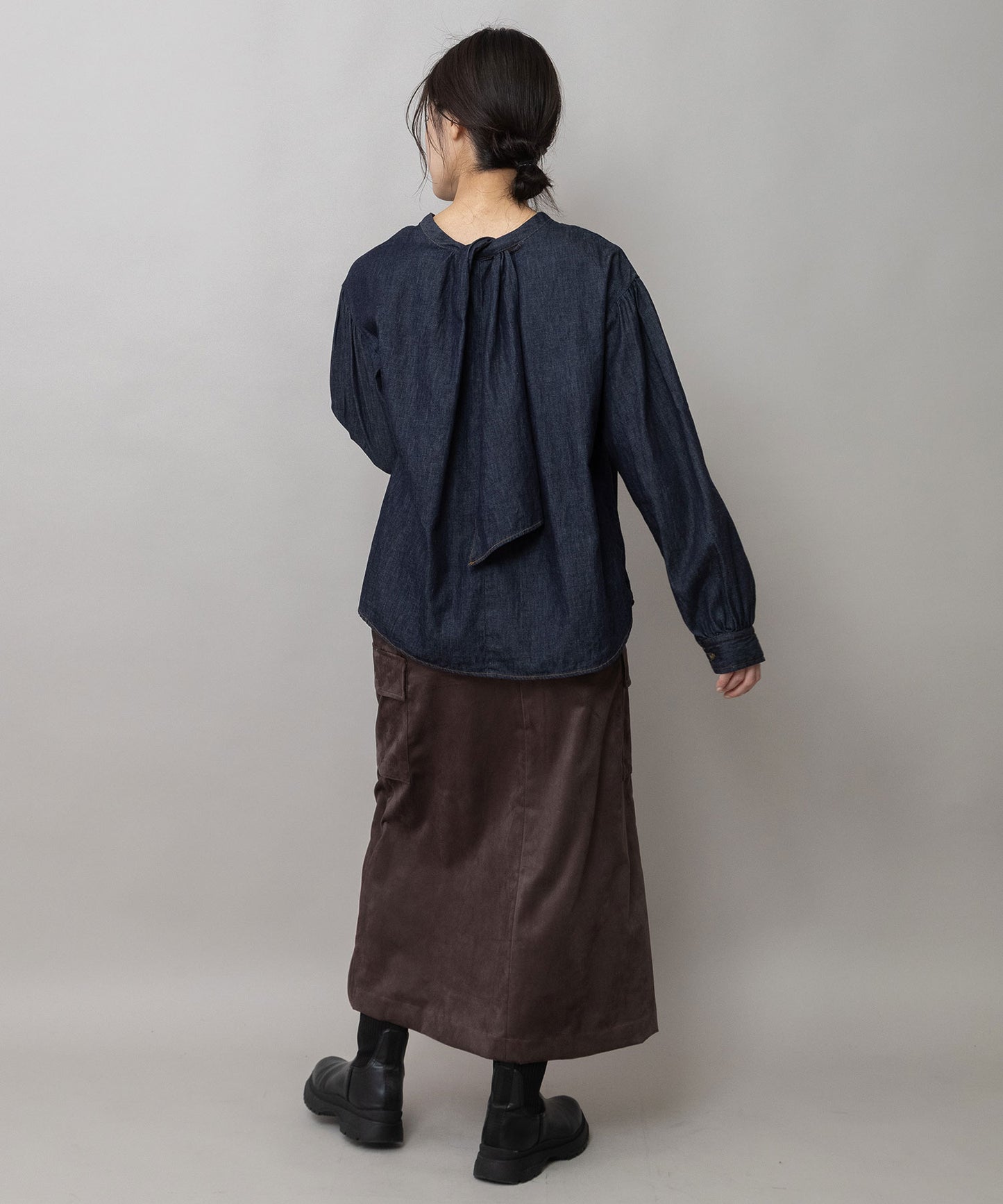 5.5ozデニム 2wayブラウス