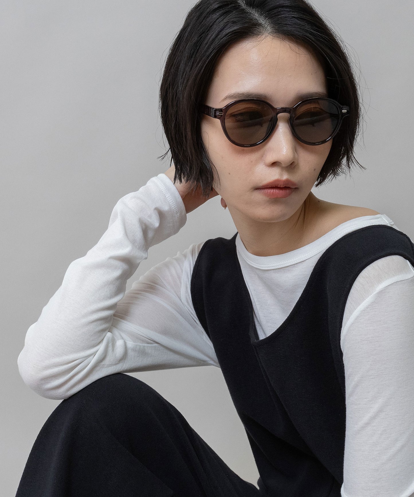 ボストンフレームサングラス