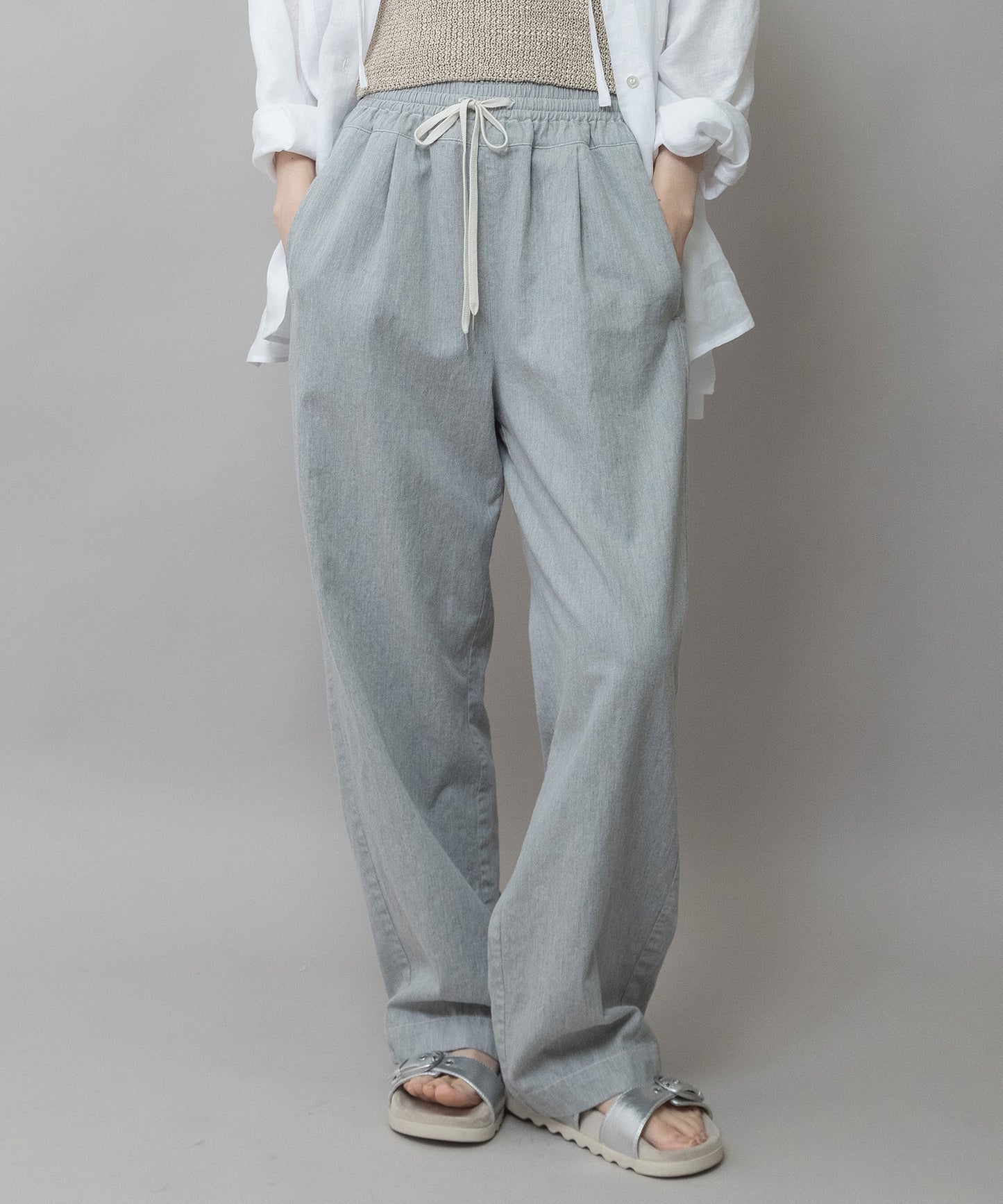6ozスラブデニムイージーパンツ