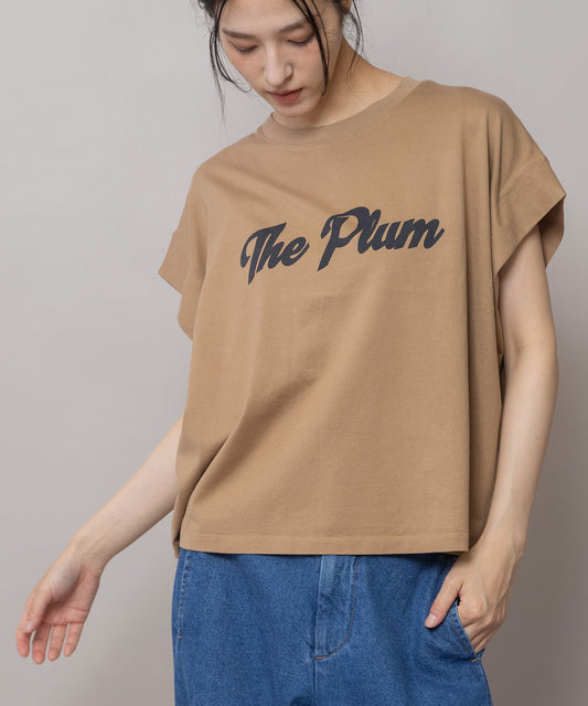 【 NEW COLOR 】"The Plum"ロゴプリントタックスリーブTシャツ
