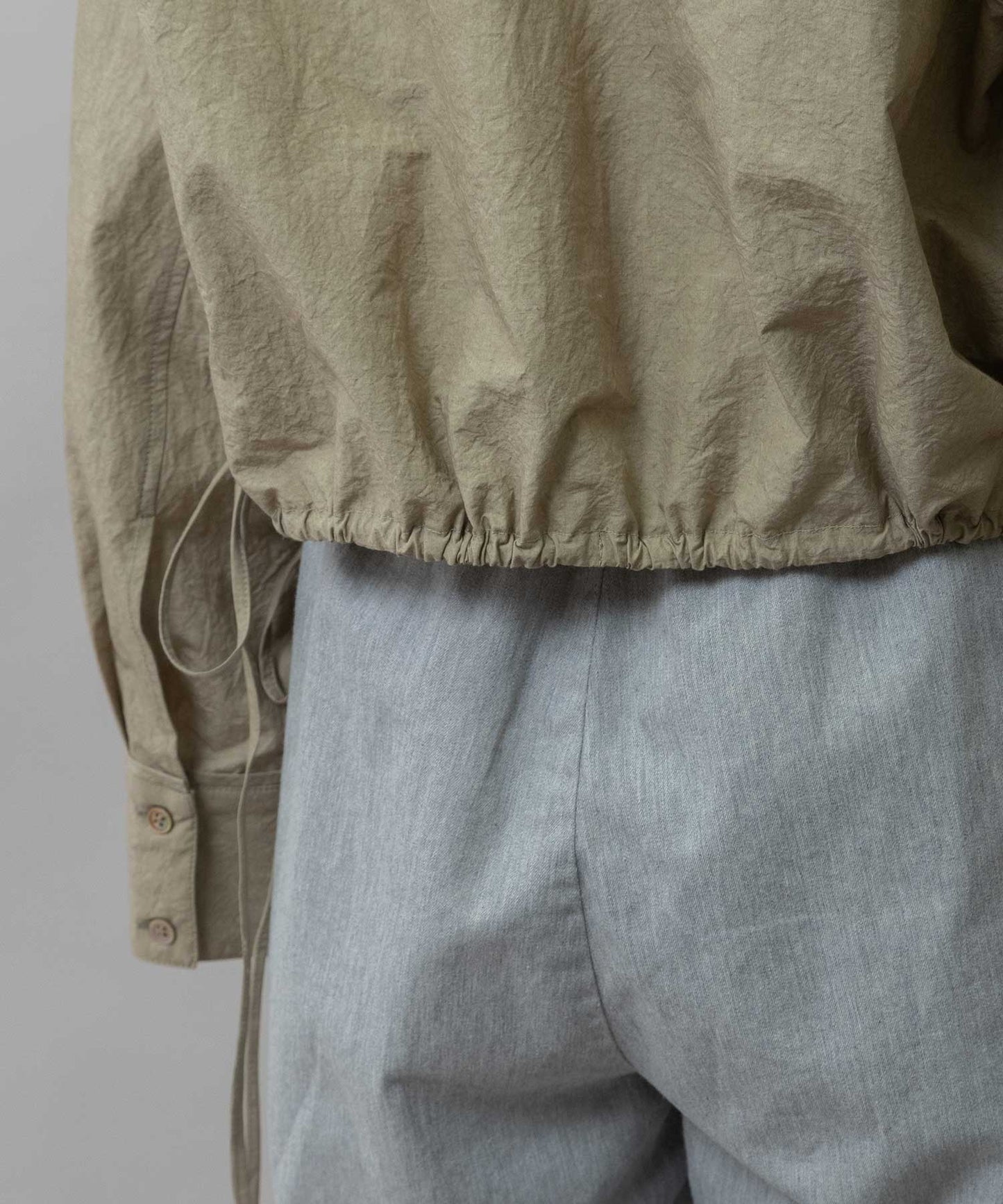 コットンリネンタイプライタークロップドシャツ