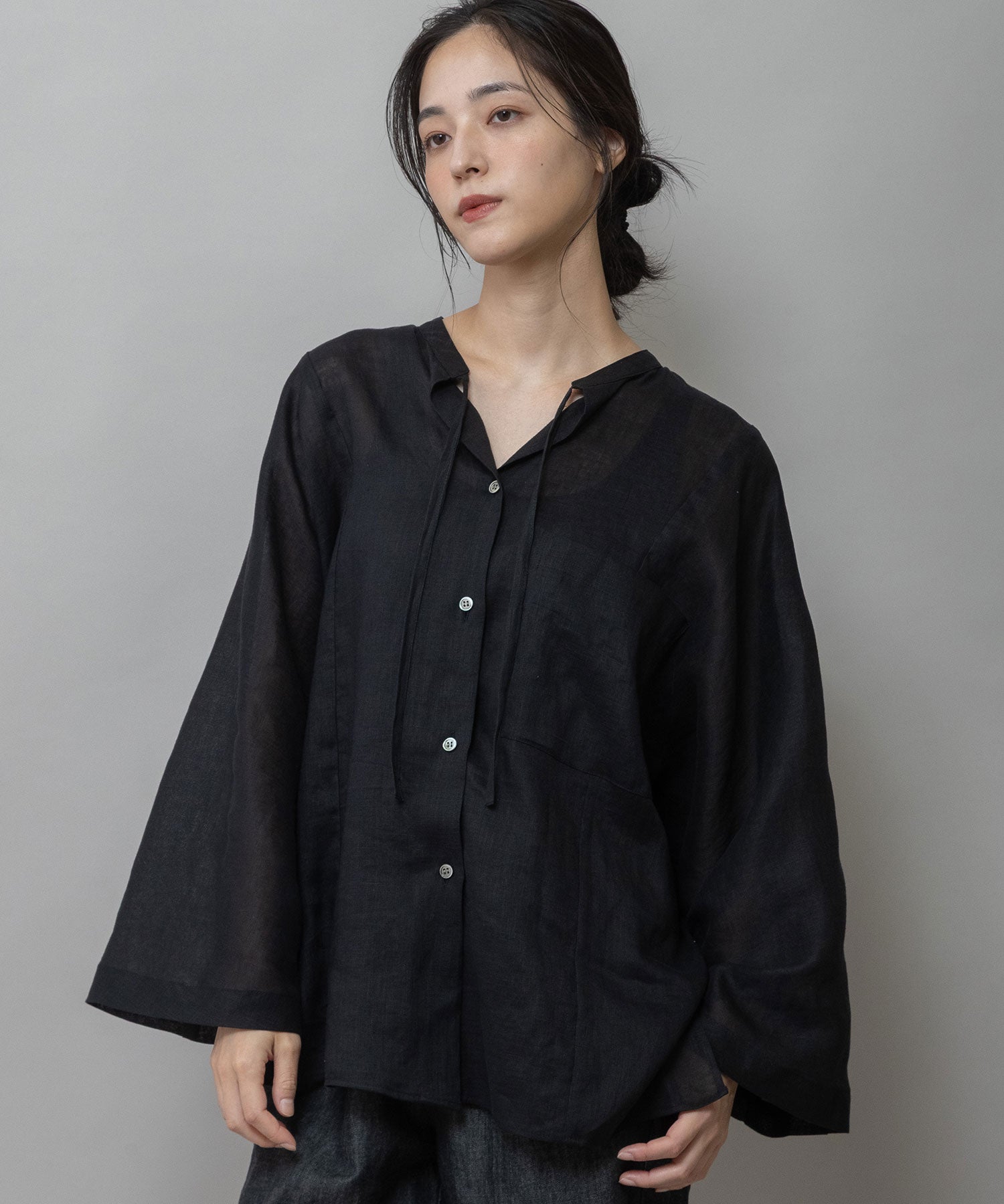 60sフレンチリネンキャンバスルーズシャツ – Munich web shop