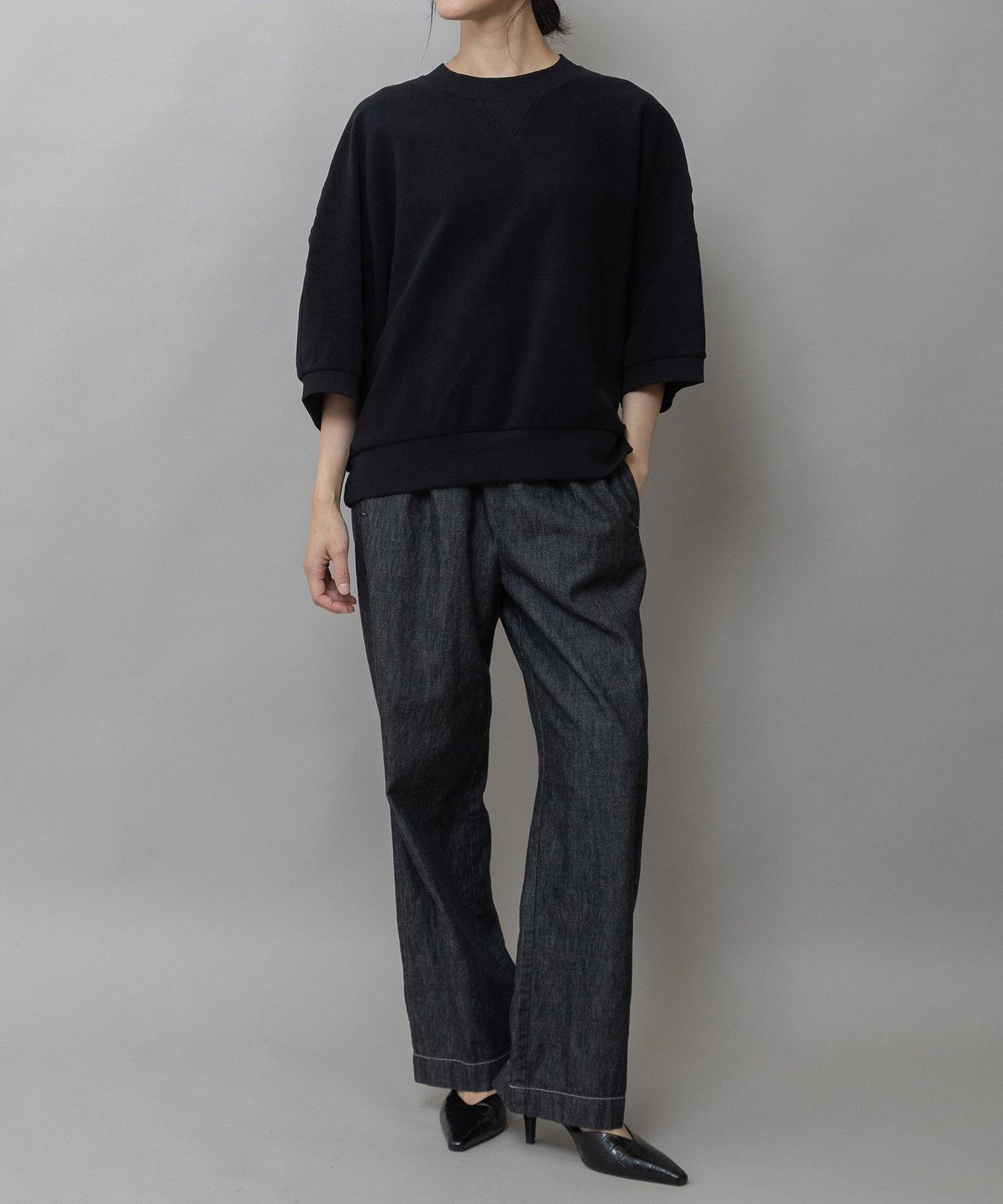 オーガニックコットンパイルコクーンスウェット