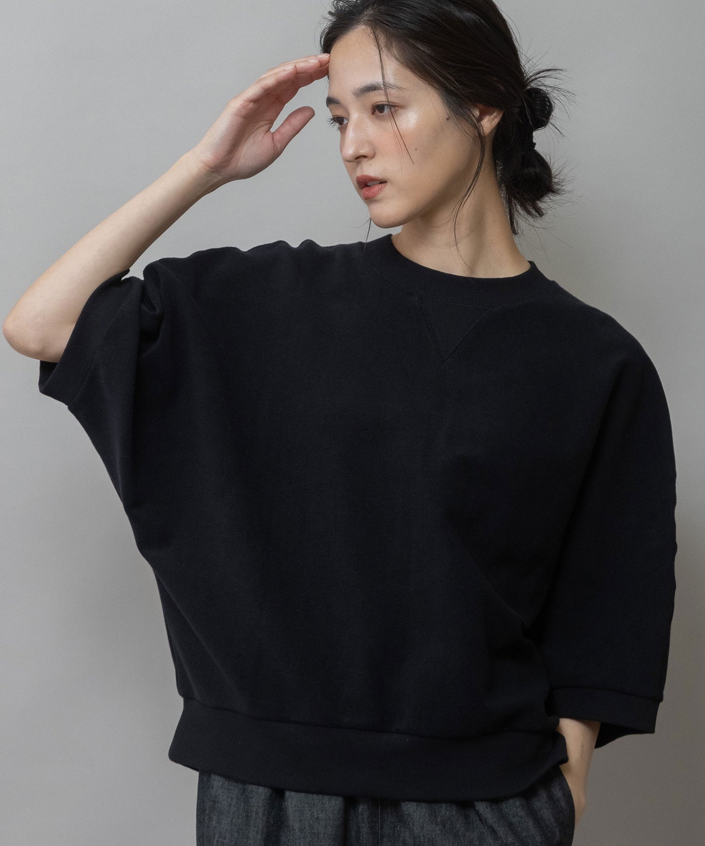 オーガニックコットンパイルコクーンスウェット