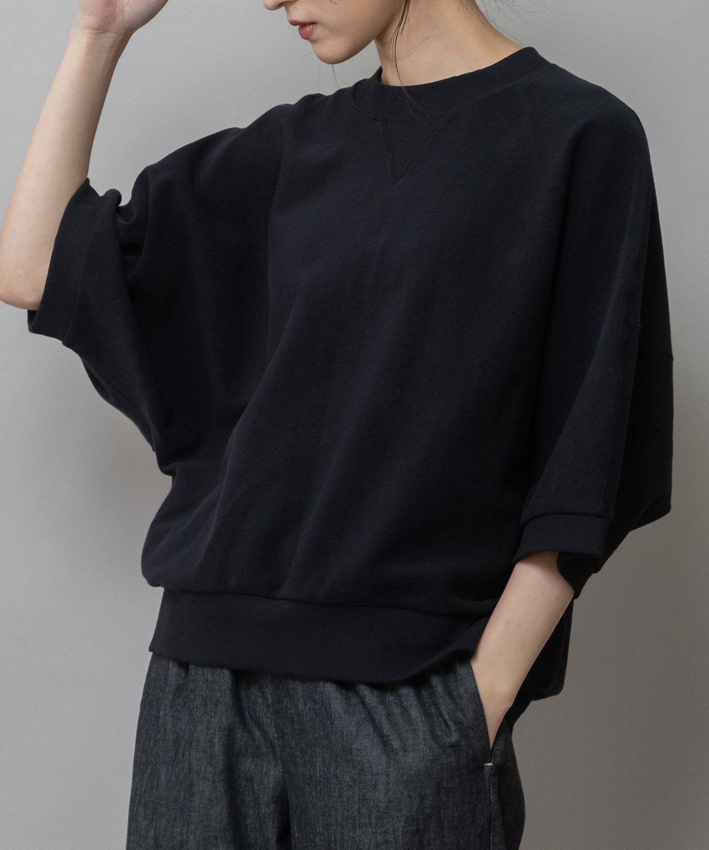 オーガニックコットンパイルコクーンスウェット