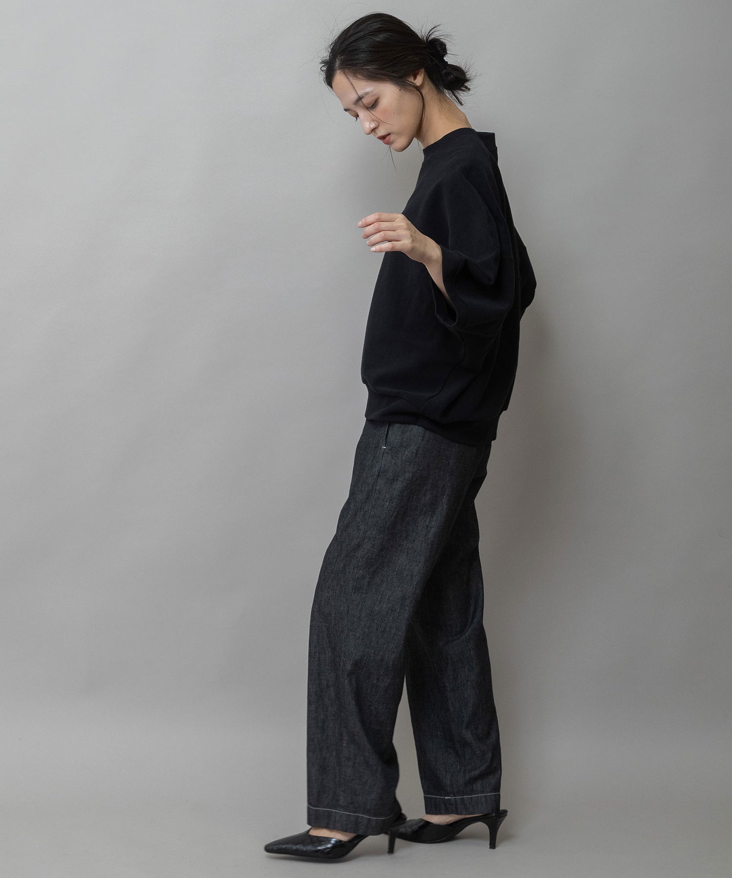 6ozスラブデニムイージーパンツ