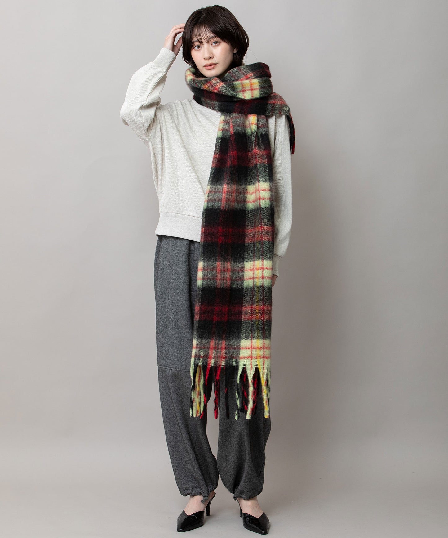 タータンチェックストール