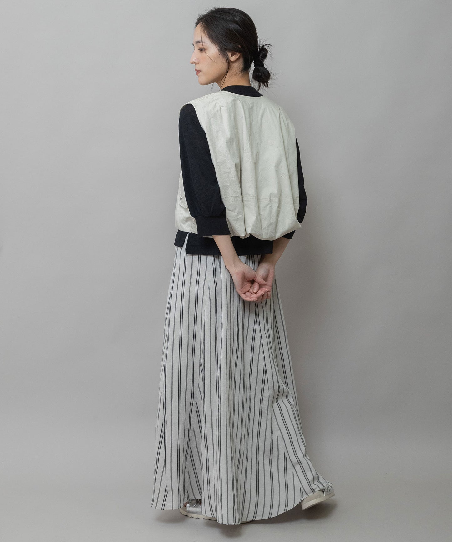 【ウォッシャブル】オーガニックコットンツイル×octaジレ