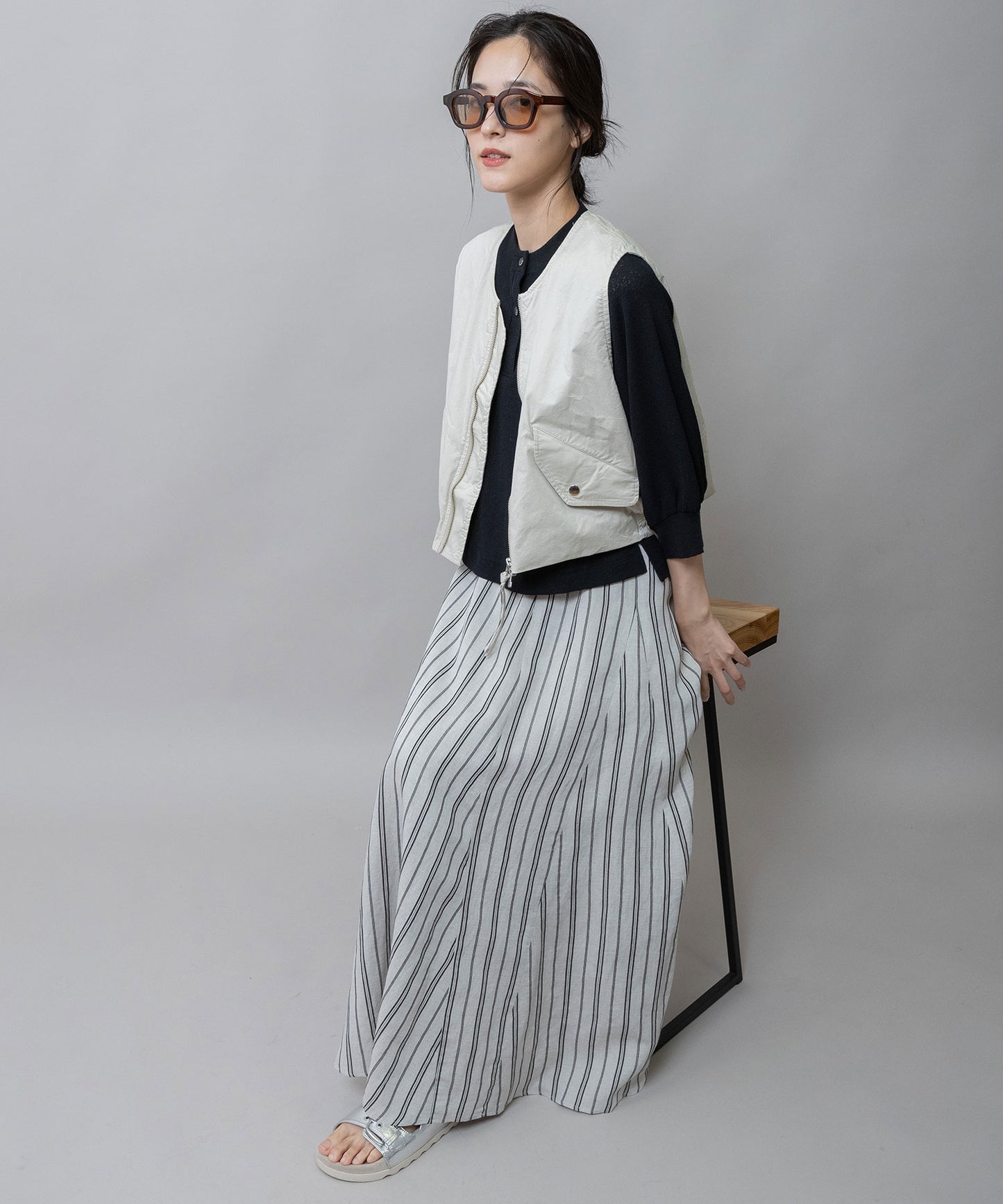 シックボストンフレームサングラス