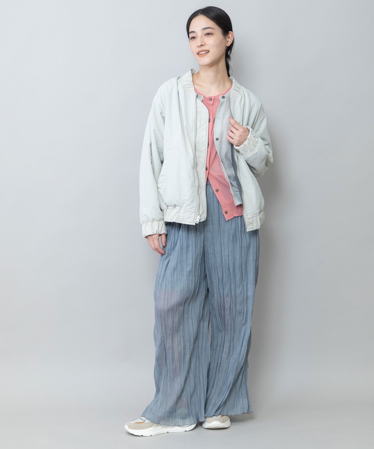 ナイロンタフタ×フリースリバーシブルブルゾン