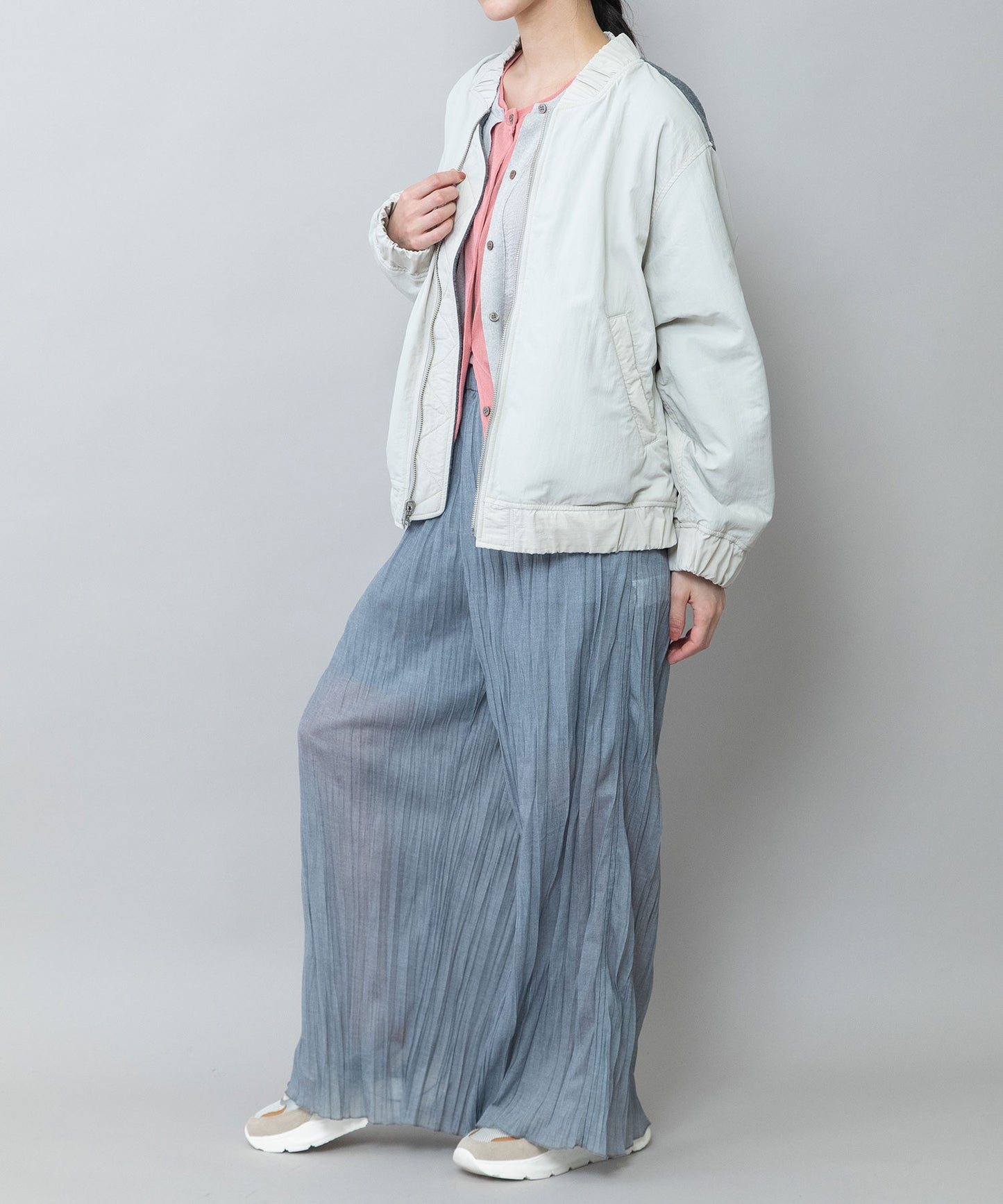 ナイロンタフタ×フリースリバーシブルブルゾン