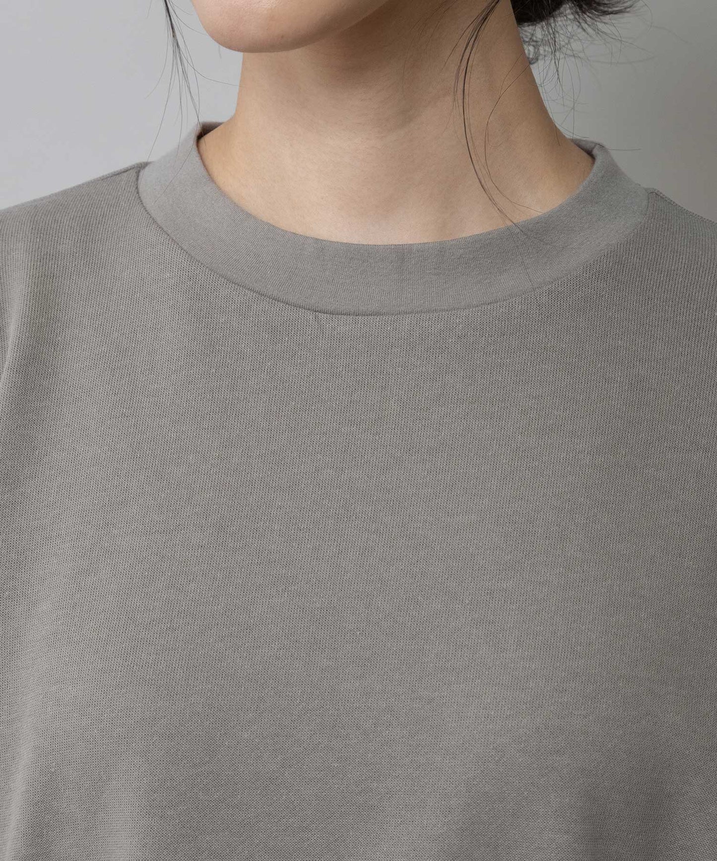 裏毛×ストライプドッキングTシャツ