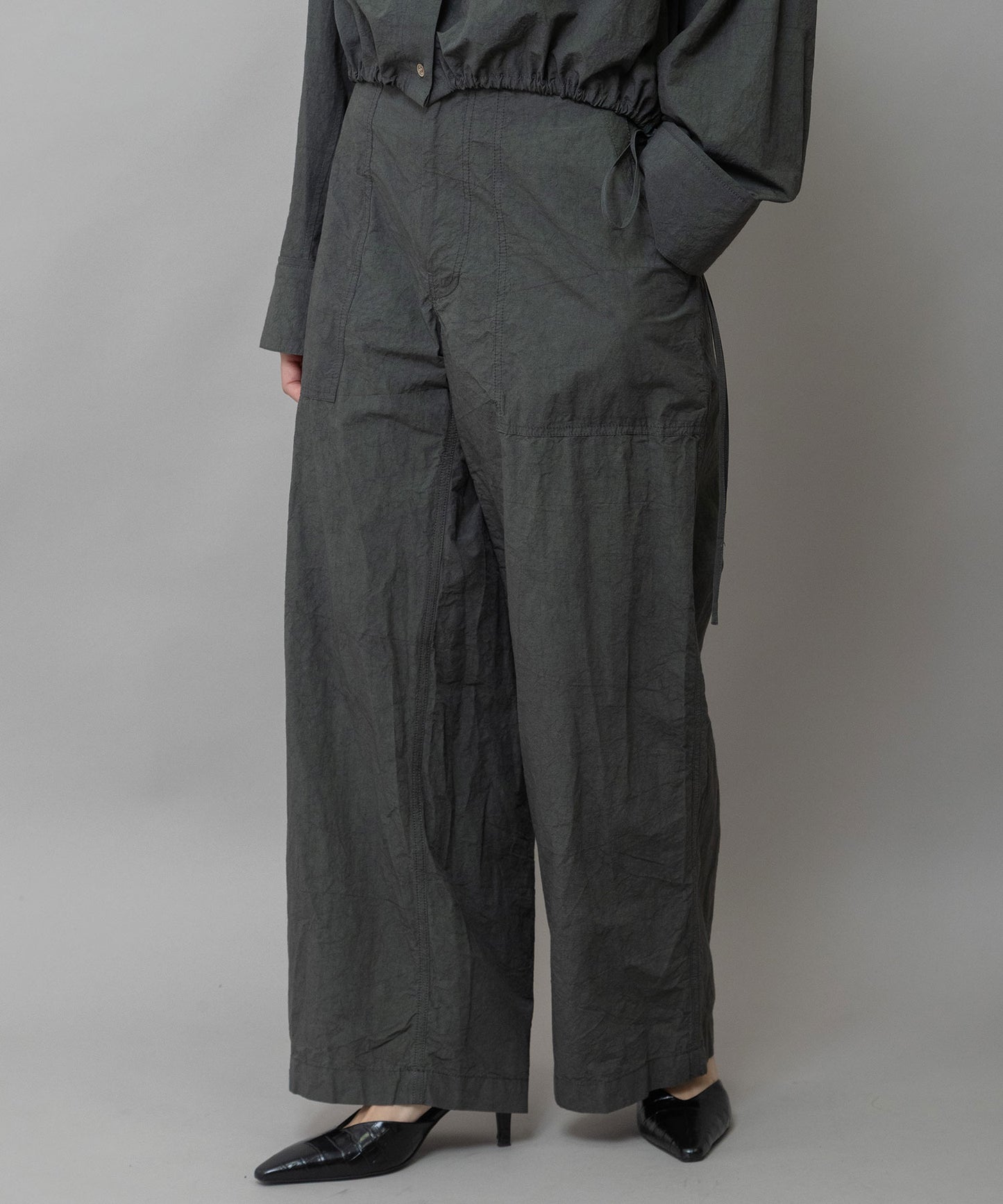 コットンリネンタイプライターベイカーパンツ