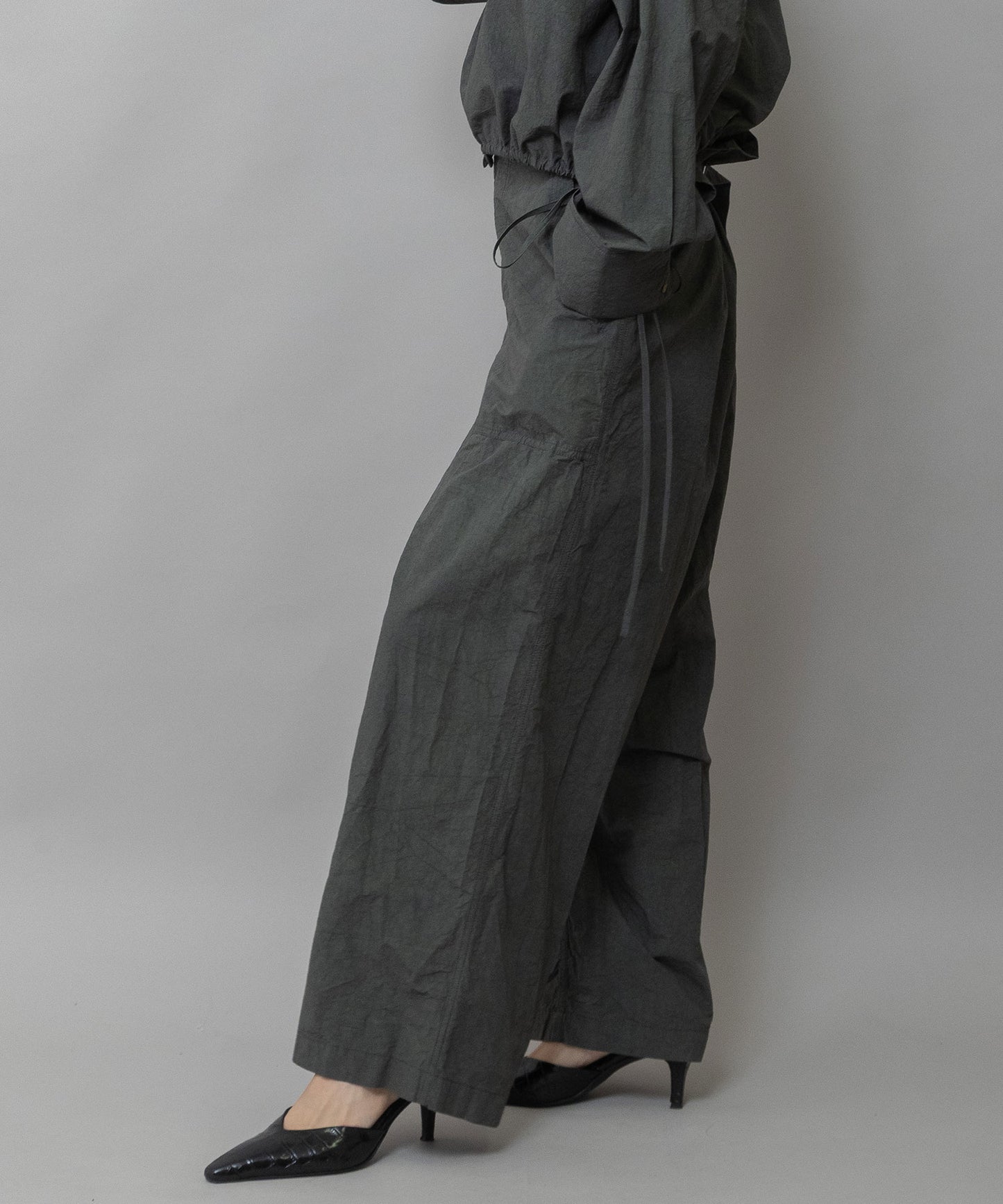 コットンリネンタイプライターベイカーパンツ