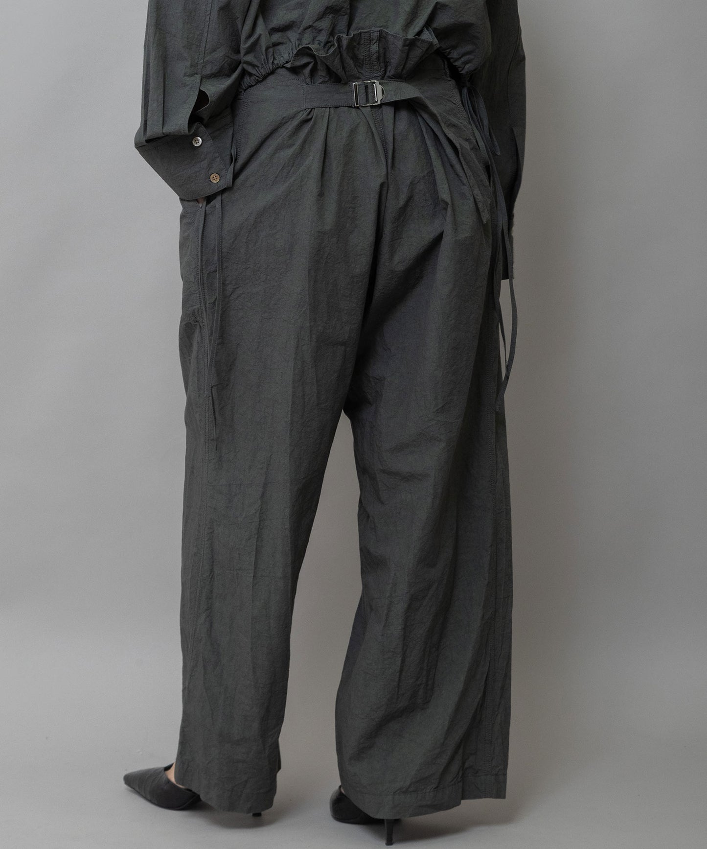 コットンリネンタイプライターベイカーパンツ