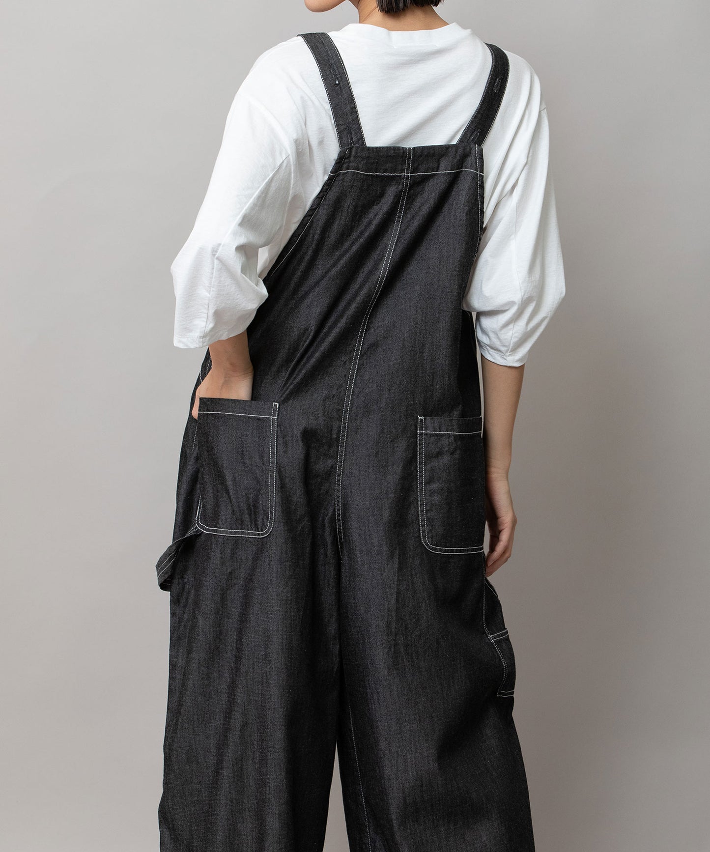 コットンリヨセルデニムコンビネゾン