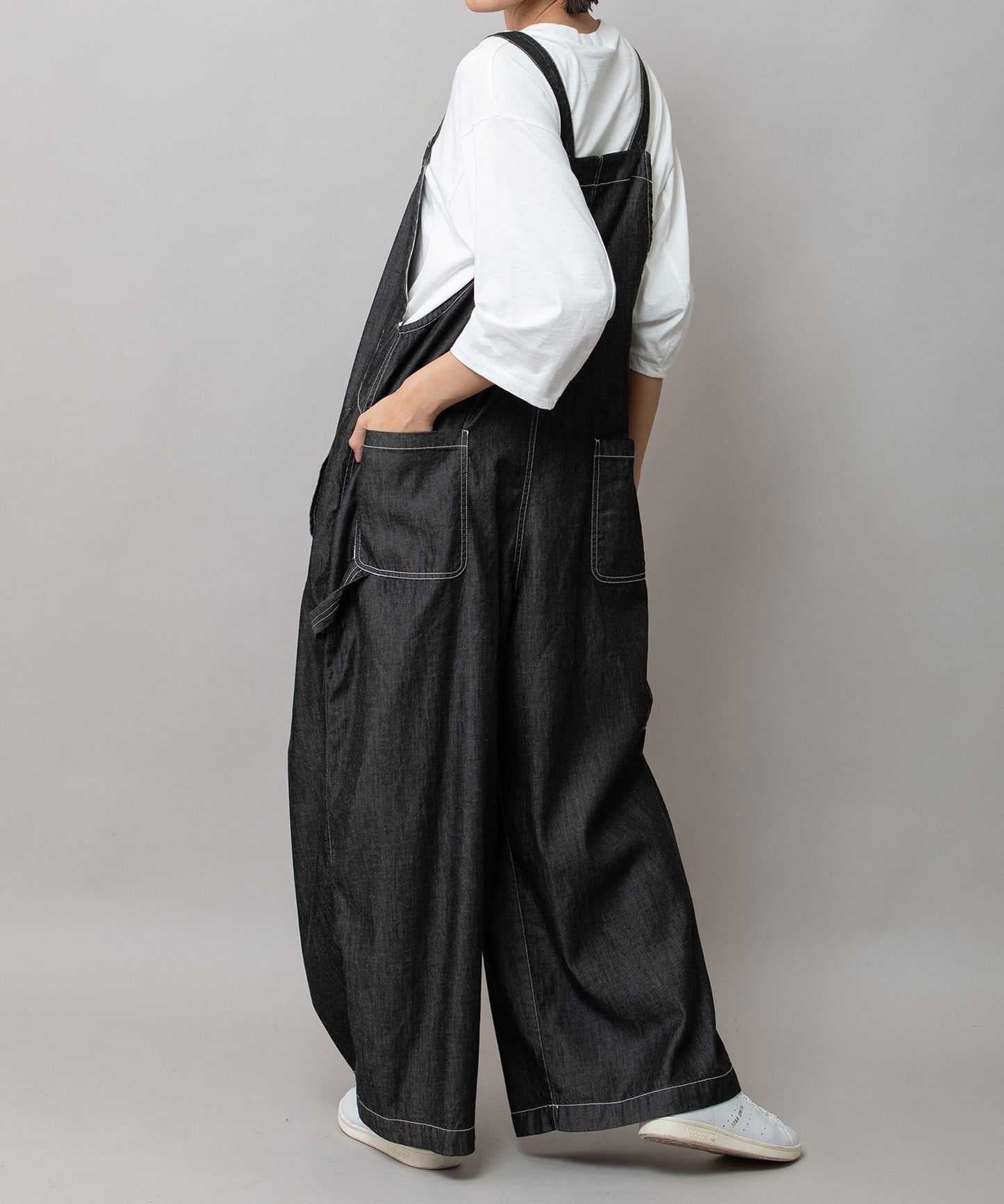 コットンリヨセルデニムコンビネゾン