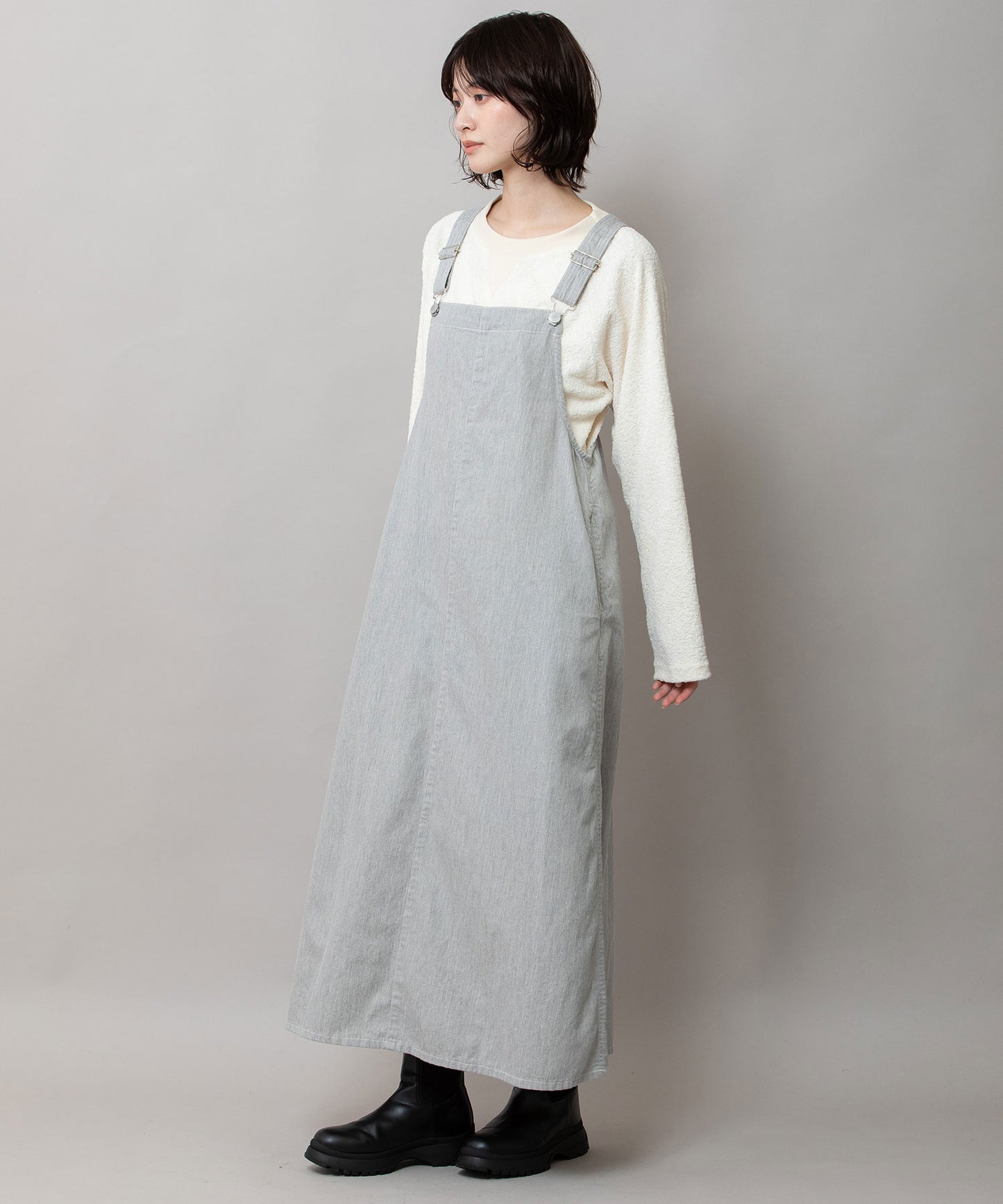 6ozスラブデニムジャンパースカート