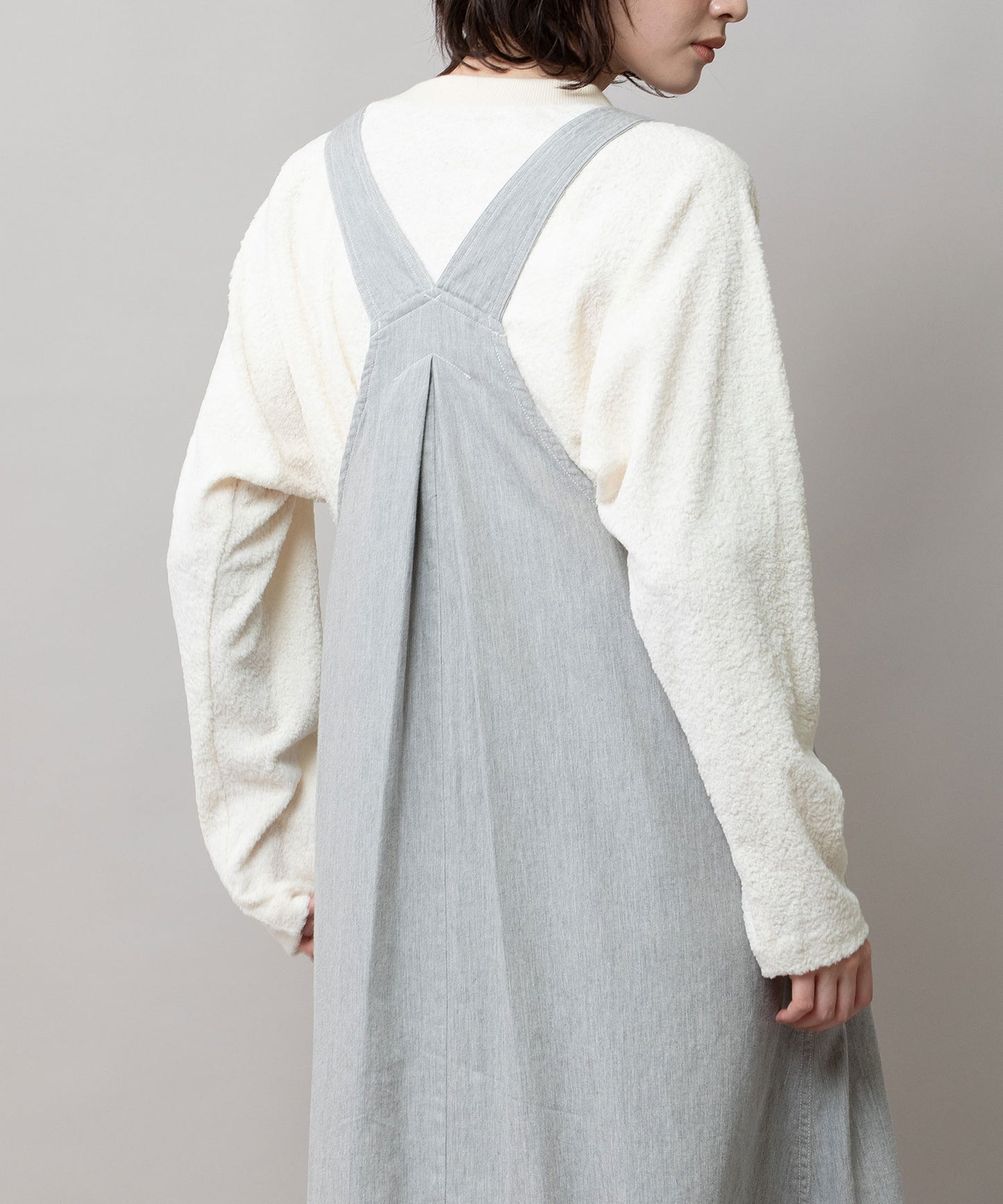 6ozスラブデニムジャンパースカート