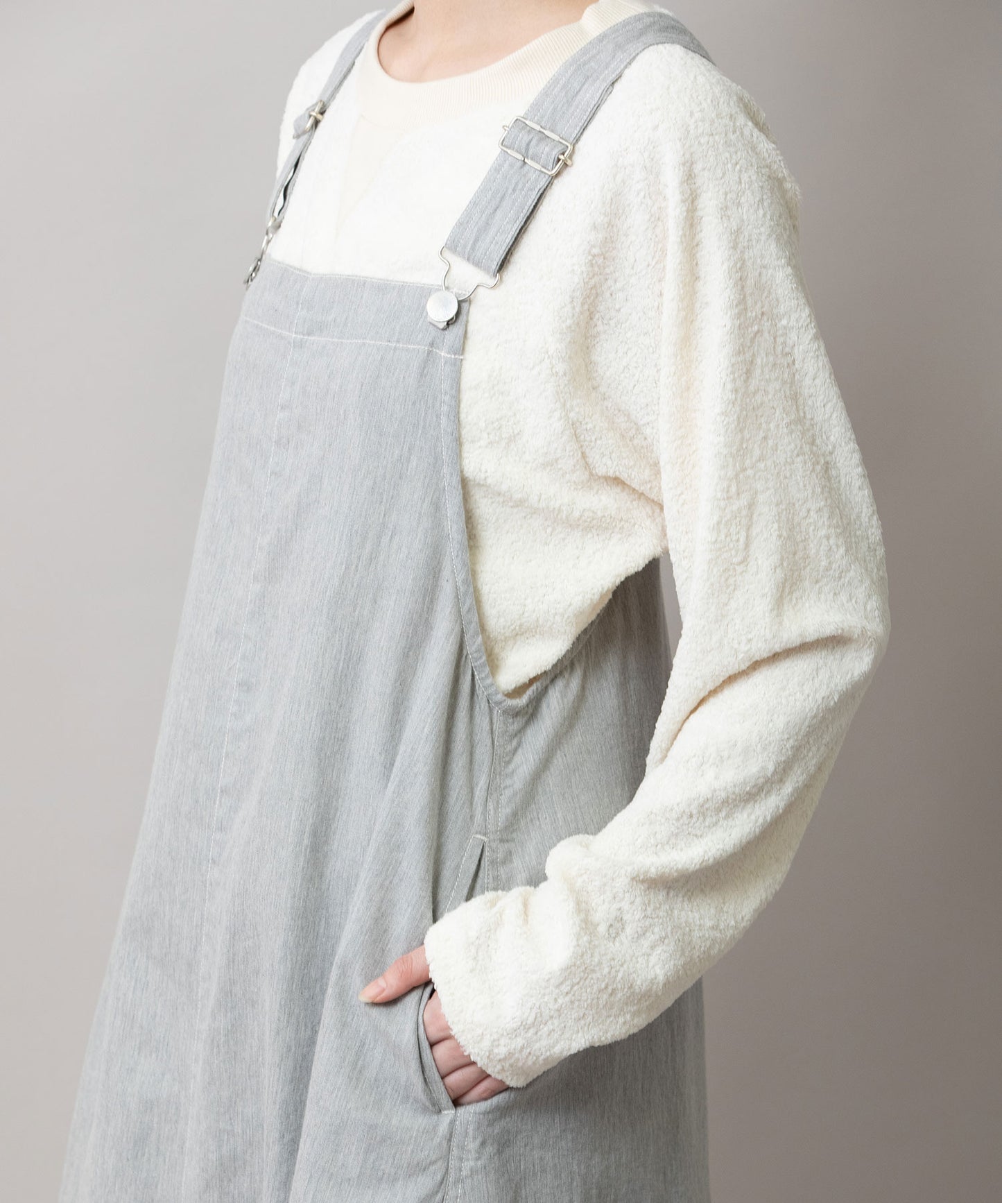 6ozスラブデニムジャンパースカート