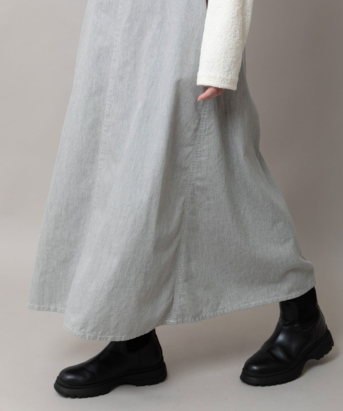 6ozスラブデニムジャンパースカート