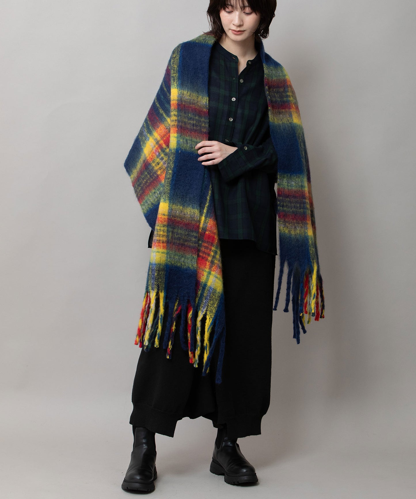 タータンチェックストール