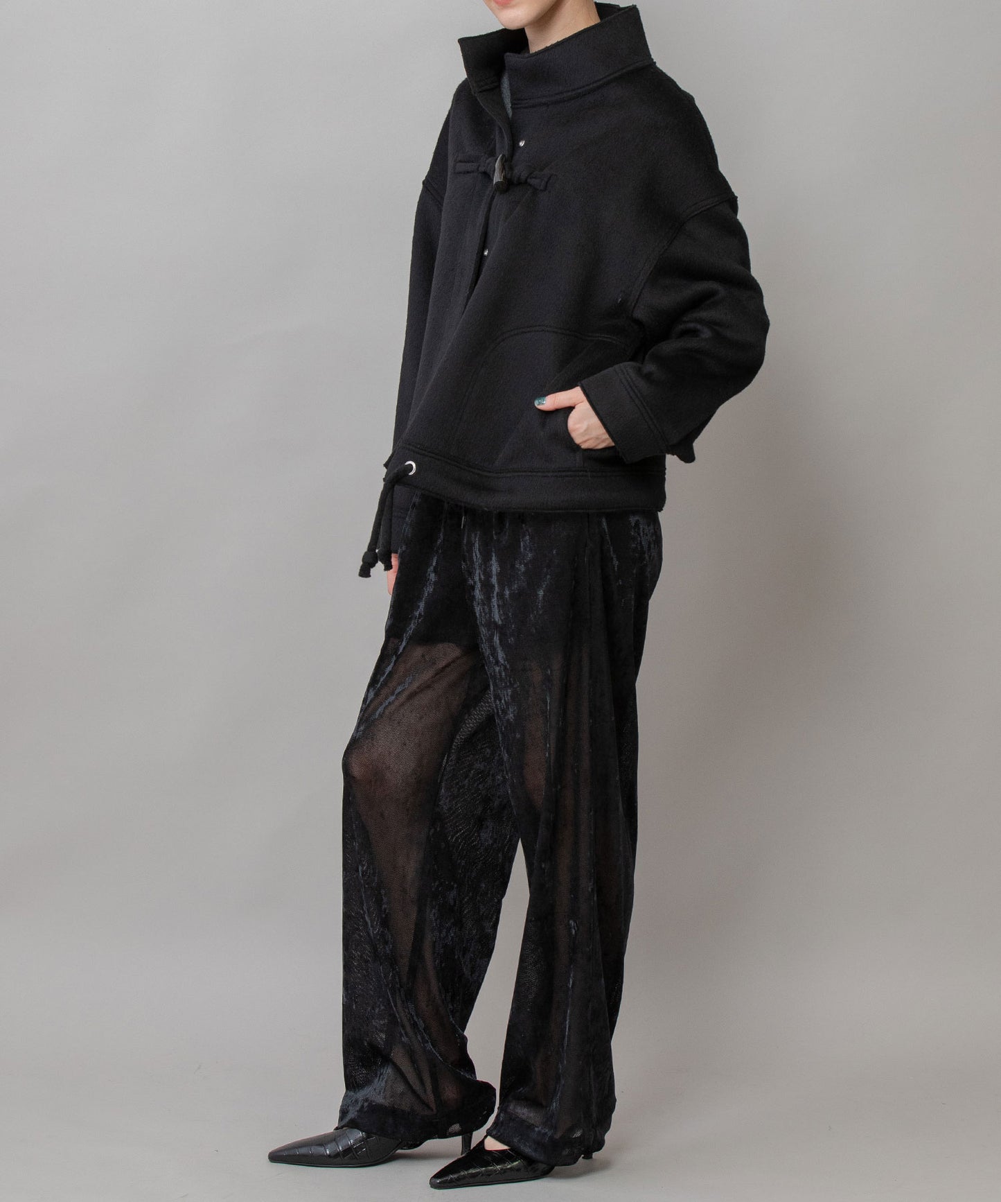 ウールダブルビーバーダッフルジャケット