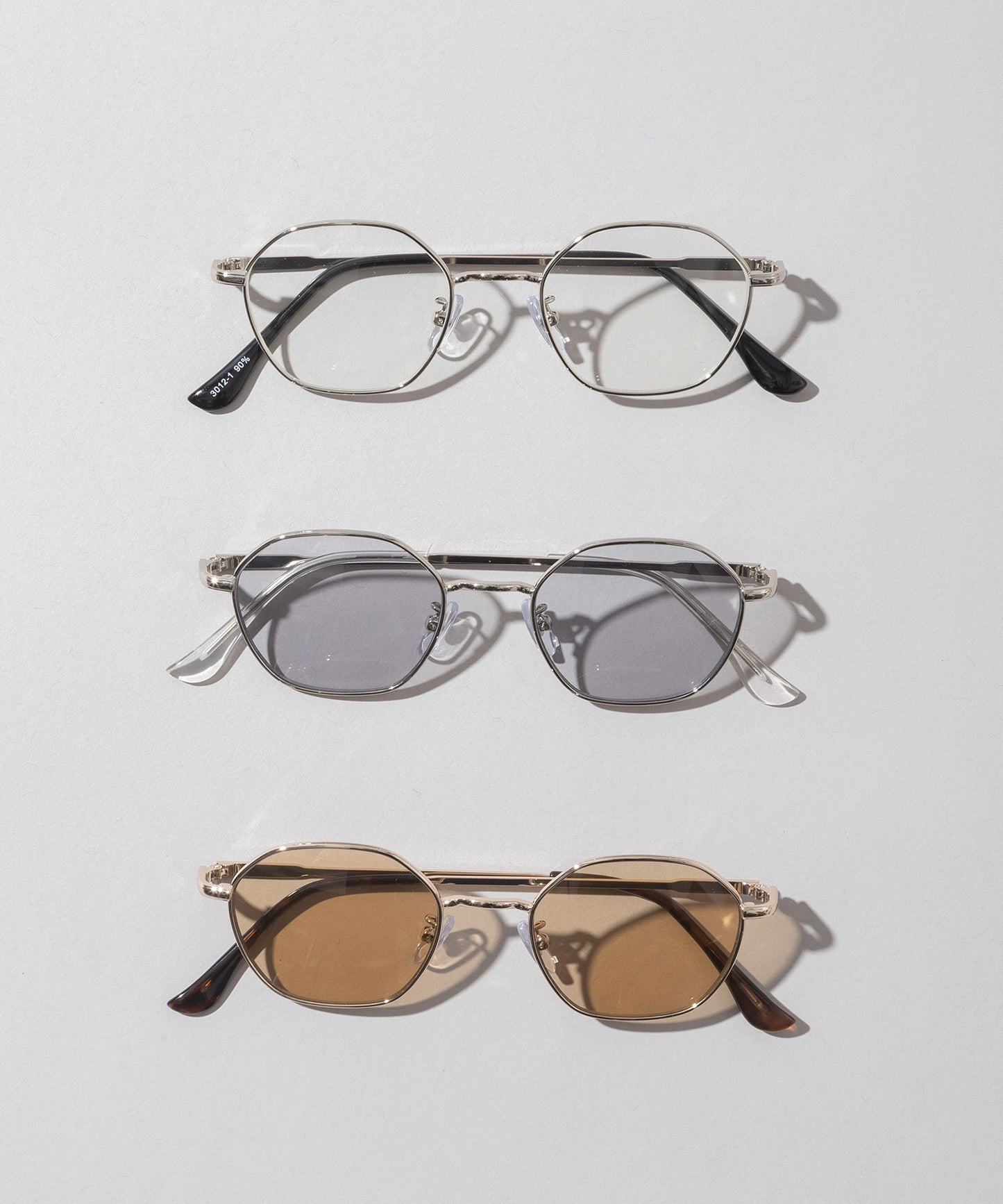 メタルスクエアフレームサングラス