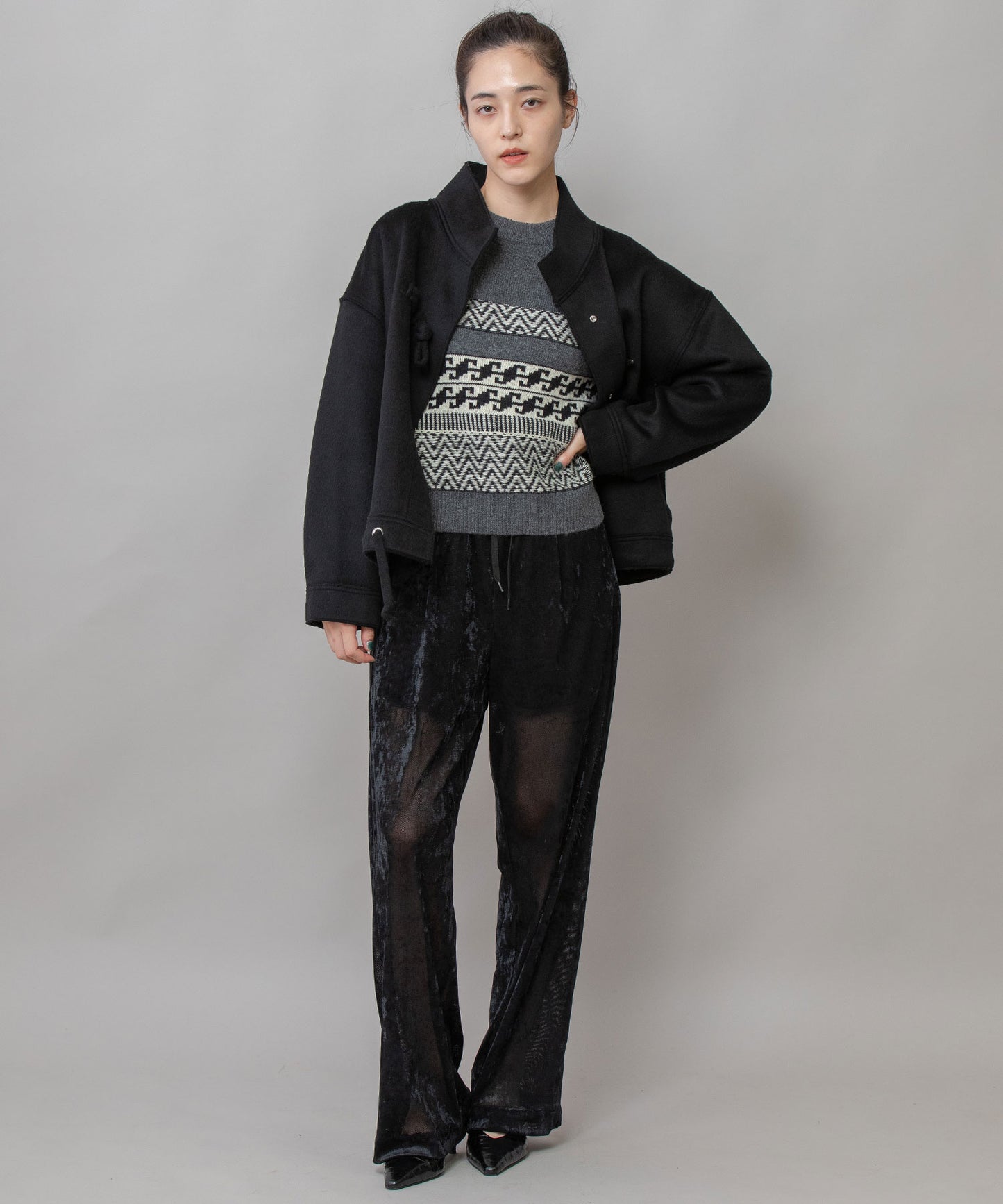 ウールダブルビーバーダッフルジャケット