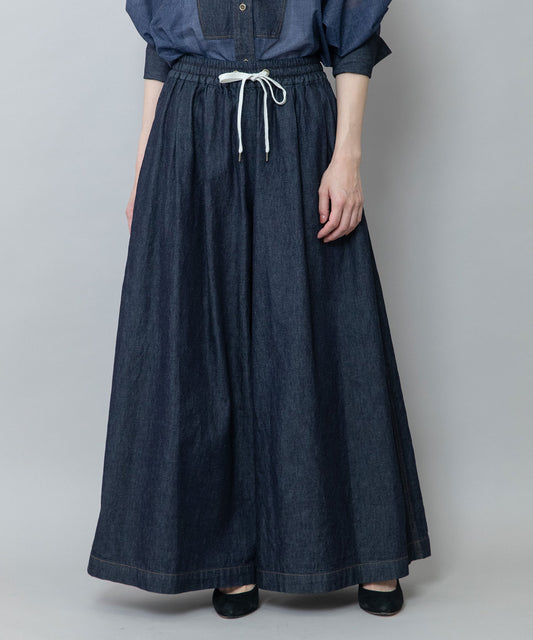 6ozスラブデニムワイドパンツ