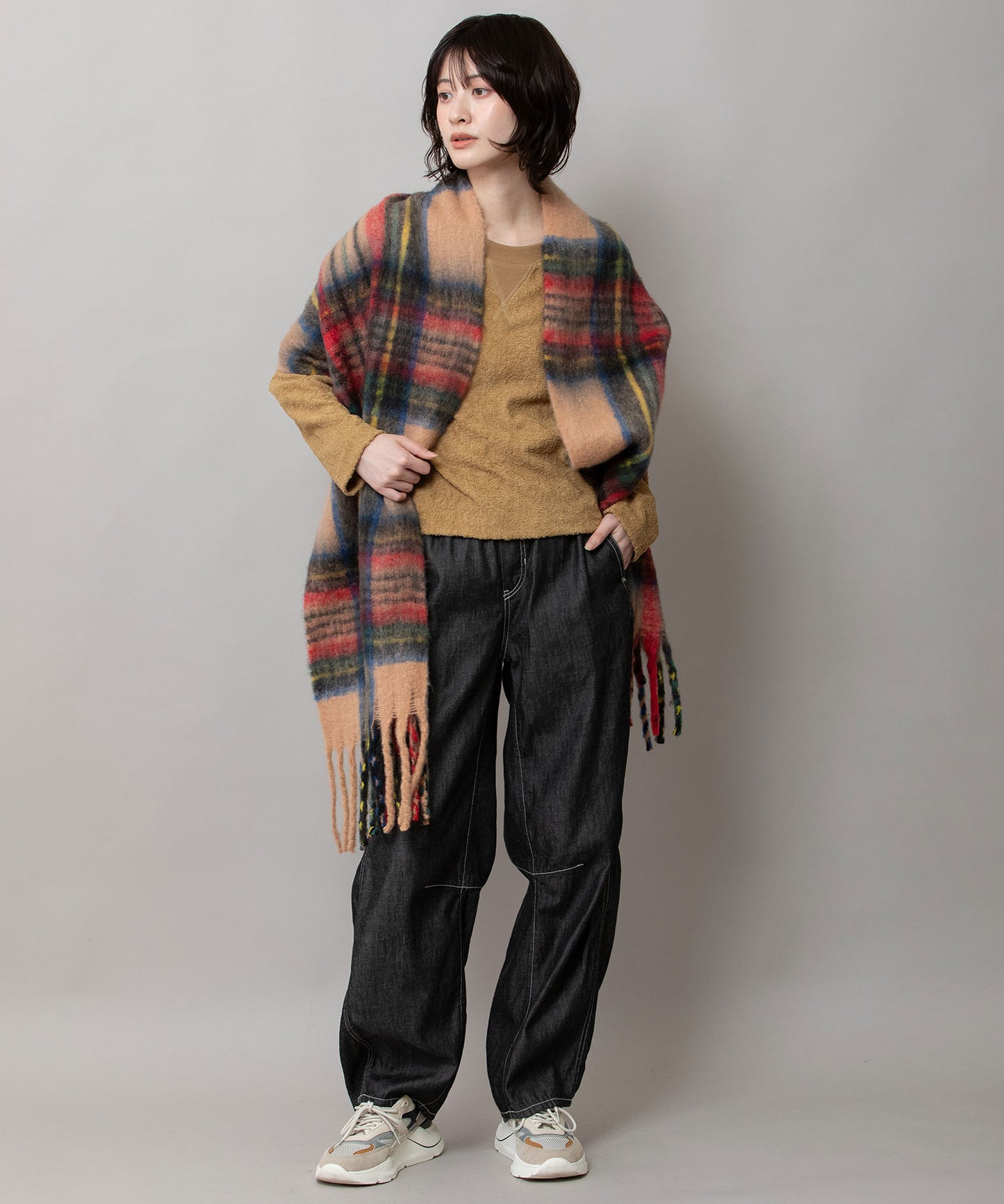 タータンチェックストール