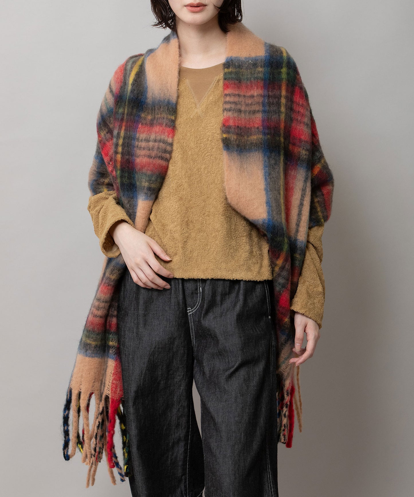 タータンチェックストール