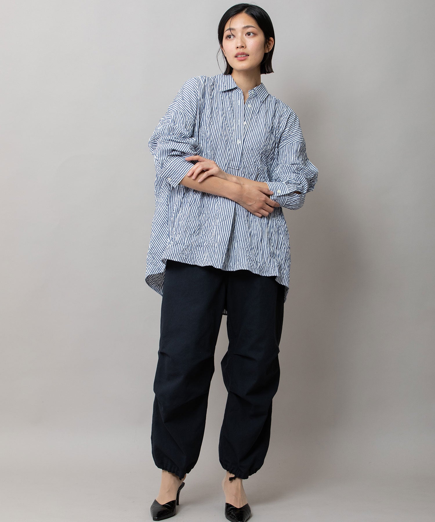 ワッシャーブロード＆ストライププルオーバーシャツ – Munich web shop