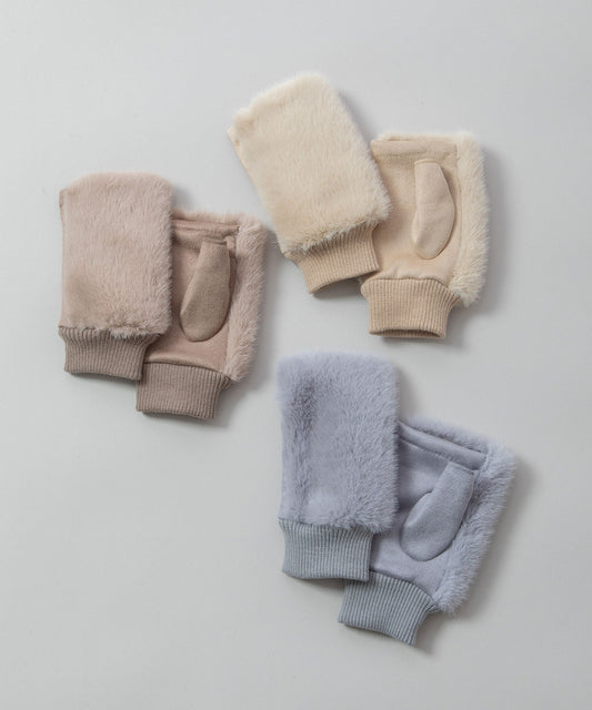 フェイクファーハンドウォーマー