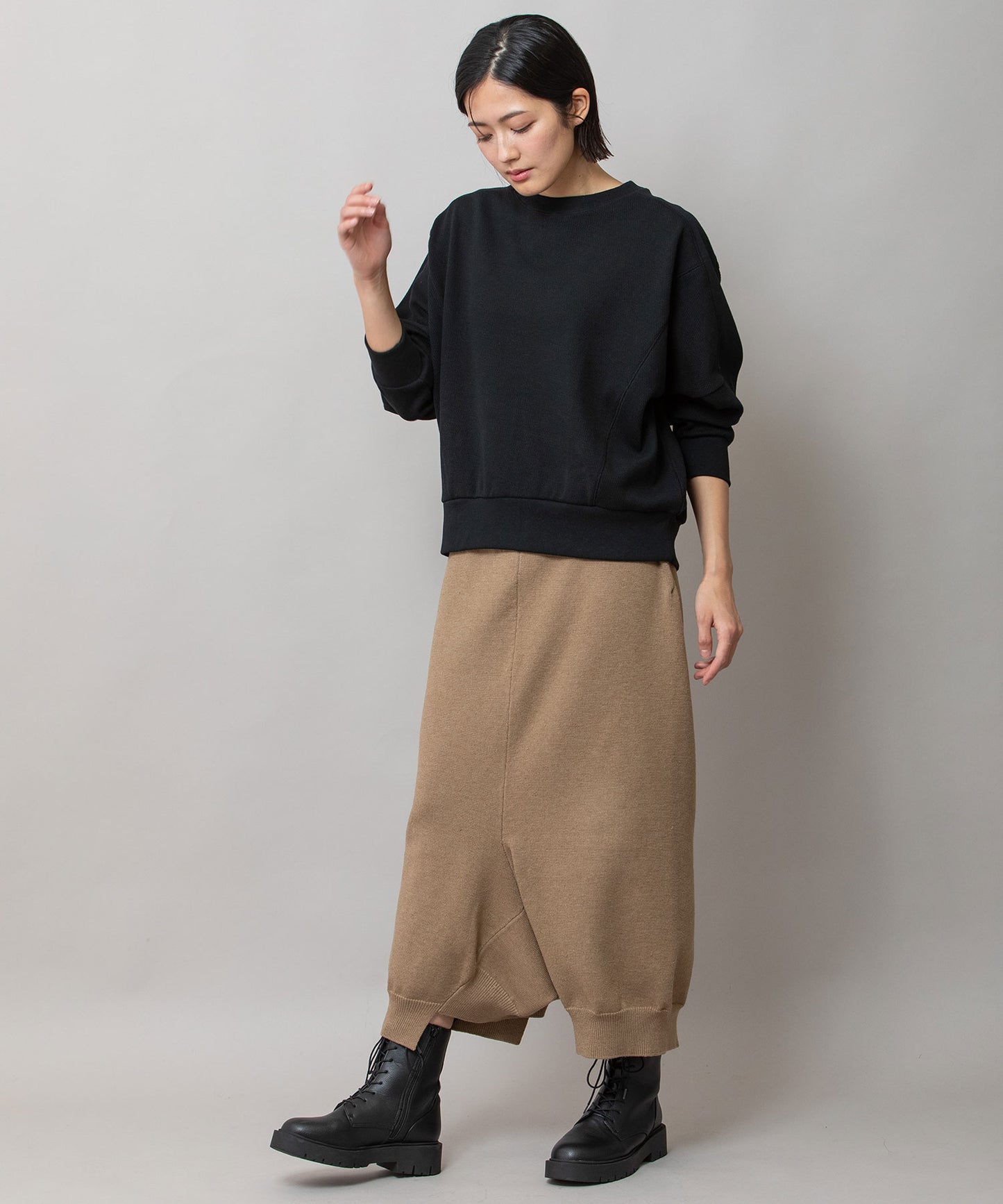 7GG天竺編みニットルーズパンツ