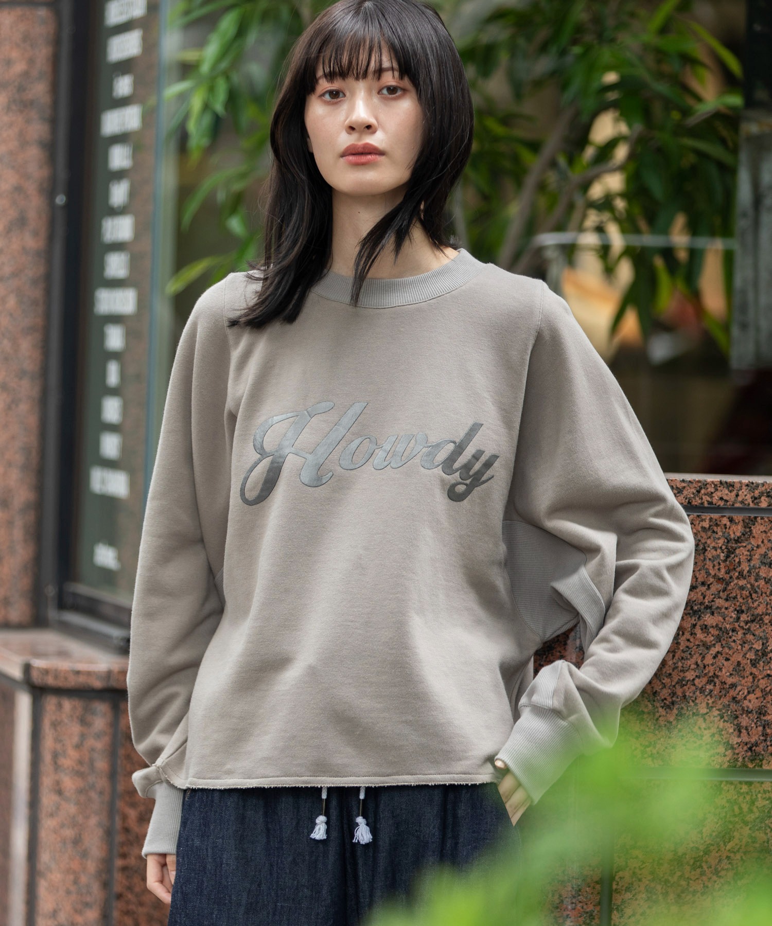 Munich ニット Munich｜コットンジャージー×ニットリブ クルーネックリブシャツ